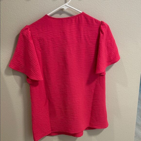 Michael Kors Hot Pink Lace-Up Blouse, Women’s Size Small, Brand New - Picture 5 of 7